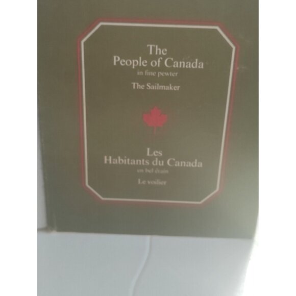 Franklin Mint People of Canada Series "Sailmaker" pewter Figurine Original Box - Picture 2 of 15